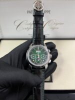 Patek Philippe Perpetual Calendar Chronograph Grand Complications Platinum Green Dial 5270P-0014 - Image 7