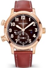 Patek Philippe Travel Time 37mm Rose Gold/ Brown Sunburst Dial (Ref# 7234R-001)