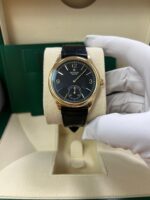 Rolex 1908 39mm Black Dial Leather Strap 52508 - Image 10