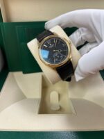 Rolex 1908 39mm Black Dial Leather Strap 52508 - Image 12