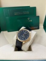 Rolex 1908 39mm Black Dial Leather Strap 52508 - Image 8