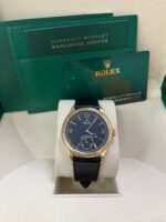 Rolex 1908 39mm Black Dial Leather Strap 52508 - Image 4