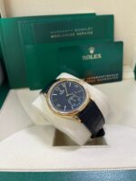 Rolex 1908 39mm Black Dial Leather Strap 52508 - Image 9