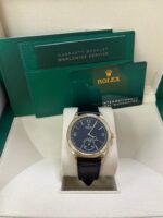 Rolex 1908 39mm Black Dial Leather Strap 52508 - Image 2