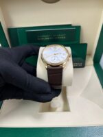 Rolex 1908 39mm White Dial Leather Strap 52508 - Image 12