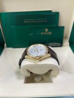 Rolex 1908 39mm White Dial Leather Strap 52508 - Image 5