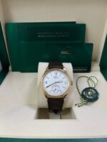 Rolex 1908 39mm White Dial Leather Strap 52508 - Image 3