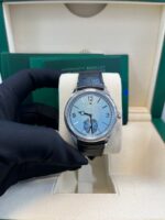 Rolex 1908 Ice Blue Motif Index Dial Leather Strap Reference 52506 Black Alligator Strap - Image 14