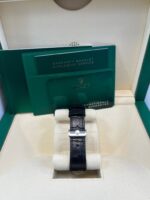 Rolex 1908 Ice Blue Motif Index Dial Leather Strap Reference 52506 Black Alligator Strap - Image 8