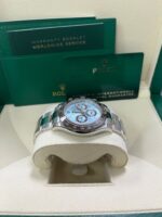 Rolex 950 Platinum Cosmograph Daytona 40 Watch - Ice Blue Index Dial (Ref # 116506) - Image 7