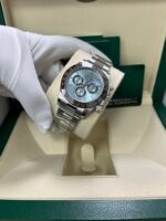 Rolex 950 Platinum Cosmograph Daytona 40 Watch - Ice Blue Index Dial (Ref # 116506) - Image 9