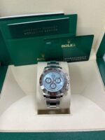 Rolex 950 Platinum Cosmograph Daytona 40 Watch - Ice Blue Index Dial (Ref # 116506) - Image 4