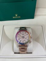 Rolex Cosmograph Everose Daytona Factory Diamond Rainbow Edition Ref# 116595RBOW) - Image 7
