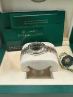 Rolex Datejust 31 mm Fluted Bezel Olive Green Diamond Roman Six Dial Jubilee Bracelet 278273 - Image 4