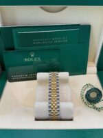Rolex Datejust 31 mm Fluted Bezel Olive Green Diamond Roman Six Dial Jubilee Bracelet 278273 - Image 9