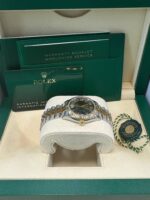 Rolex Datejust 31 mm Fluted Bezel Olive Green Diamond Roman Six Dial Jubilee Bracelet 278273 - Image 3