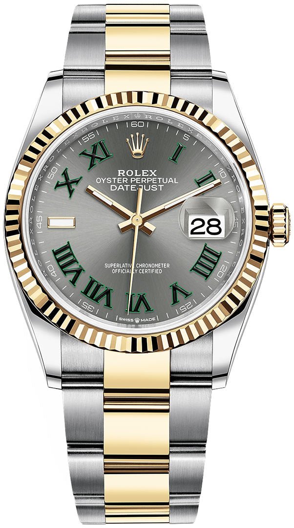 rolex-datejust-36-36mm-wimbledon-dial-yellow-gold-and-steel-126233-644774.jpg Rolex Datejust 36mm Wimbledon Dial Yellow Gold and Steel 126233 - Image 1