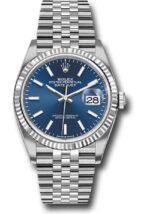 Rolex Datejust 36 Fluted Bezel Blue Index Dial Jubilee Bracelet 126234