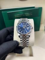 Rolex Datejust 36 Fluted Bezel Blue Index Dial Jubilee Bracelet 126234 - Image 8