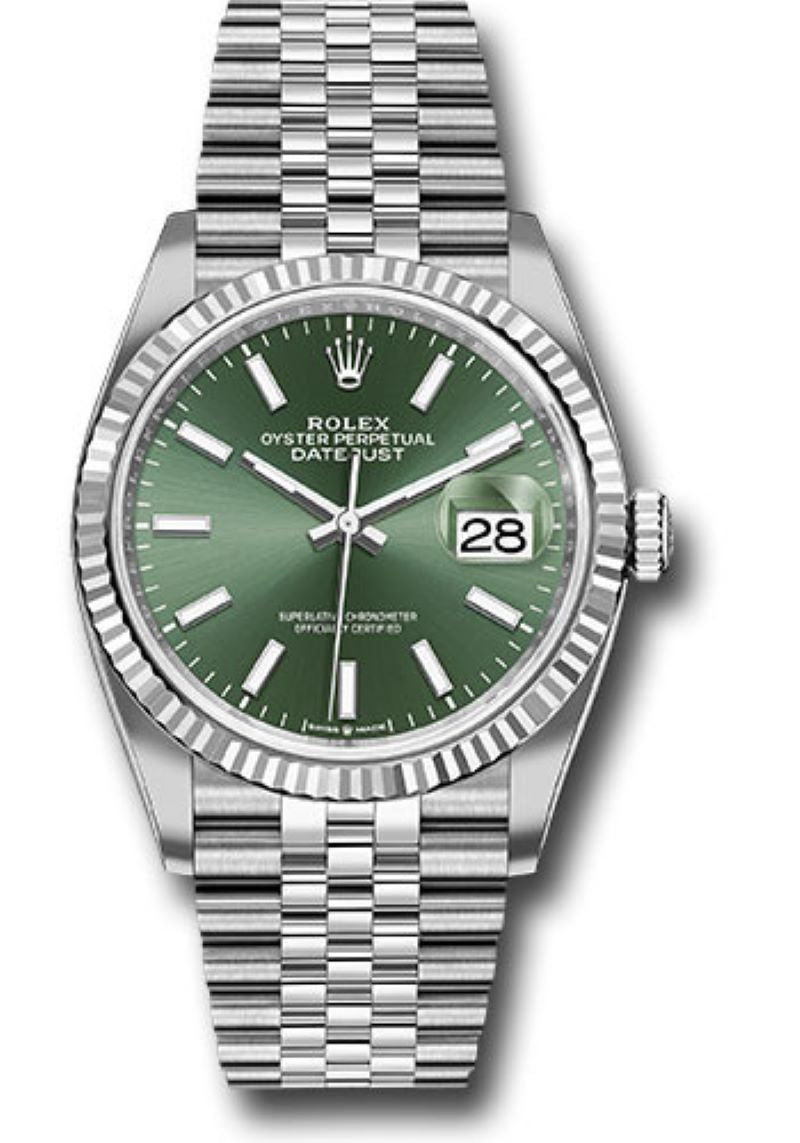 rolex-datejust-36-fluted-bezel-mint-green-index-dial-jubilee-bracelet-126234-143157.jpg Rolex Datejust 36 Fluted Bezel Mint Green Index Dial Jubilee Bracelet 126234 - Image 1