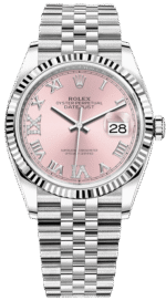 Rolex Datejust 36 Jubilee Pink Roman Dial Ladies (Reference 126234)