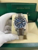 Rolex Datejust 41/ Stainless Steel/ Blue Index Dial/ Smooth Bezel/ Jubilee Bracelet (Ref# 126300) - Image 6