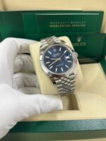 Rolex Datejust 41/ Stainless Steel/ Blue Index Dial/ Smooth Bezel/ Jubilee Bracelet (Ref# 126300) - Image 5