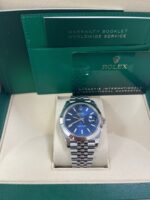 Rolex Datejust 41/ Stainless Steel/ Blue Index Dial/ Smooth Bezel/ Jubilee Bracelet (Ref# 126300) - Image 2