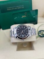 Rolex Datejust 41 Stainless Steel & White Gold - Black Index Dial - Smooth Bezel (Ref# 126300) - Image 12