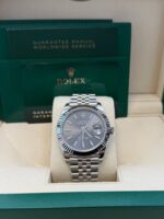 Rolex Datejust 41/ Stainless Steel & White Gold/ Dark Rhodium Index Dial/ Jubilee Bracelet (Ref# 126334) - Image 10