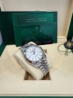 Rolex Datejust 41/ Stainless Steel & White Gold/ White Index Dial/ Fluted Bezel/ Jubilee Bracelet (Ref# 126334) - Image 6