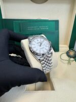 Rolex Datejust 41/ Stainless Steel & White Gold/ White Index Dial/ Fluted Bezel/ Jubilee Bracelet (Ref# 126334) - Image 11