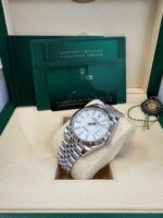 Rolex Datejust 41/ Stainless Steel & White Gold/ White Index Dial/ Fluted Bezel/ Jubilee Bracelet (Ref# 126334) - Image 5