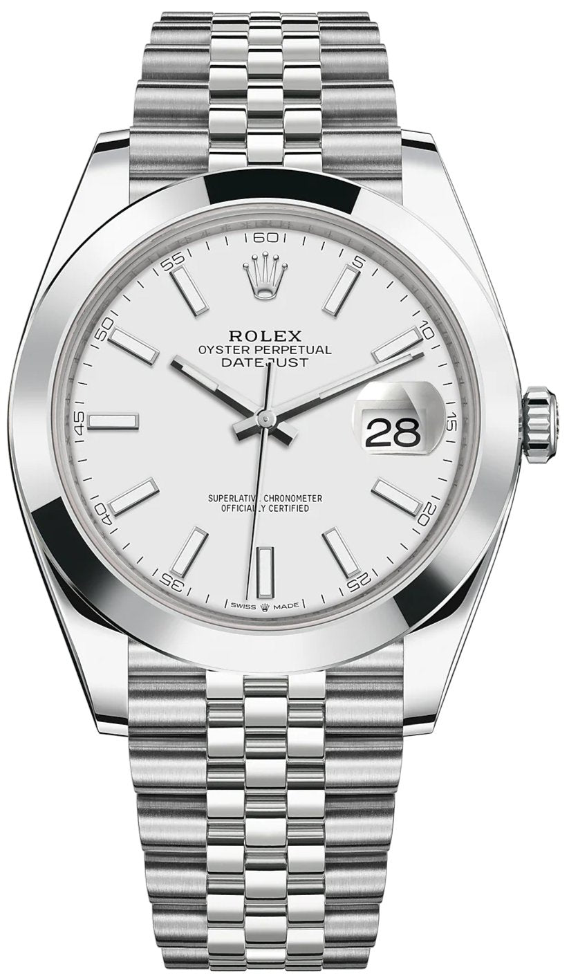 rolex-datejust-41-stainless-steel-white-index-dial-smooth-bezel-jubilee-bracelet-ref-126300-401098.jpg Rolex Datejust 41/ Stainless Steel/ White Index Dial/ Smooth Bezel/ Jubilee Bracelet (Ref# 126300) - Image 1