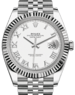 Rolex Datejust 41/ Stainless Steel/ White Roman Dial/ Fluted Bezel/ Jubilee Bracelet (Ref# 126334)