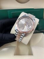Rolex Datejust 41 Steel and Everose Rolesor  Fluted Bezel Sundust Index Dial Jubilee Bracelet 126331 - Image 8