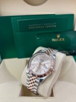Rolex Datejust 41 Steel and Everose Rolesor  Fluted Bezel Sundust Index Dial Jubilee Bracelet 126331 - Image 10