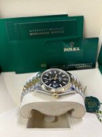 Rolex Datejust 41 Steel and Yellow Gold Fluted Bezel Black Index Dial Jubilee Bracelet 126333 - Image 4