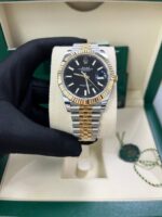 Rolex Datejust 41 Steel and Yellow Gold Fluted Bezel Black Index Dial Jubilee Bracelet 126333 - Image 12