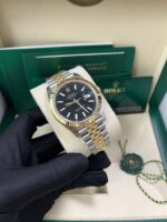 Rolex Datejust 41 Steel and Yellow Gold Fluted Bezel Black Index Dial Jubilee Bracelet 126333 - Image 8