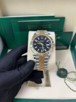 Rolex Datejust 41 Steel and Yellow Gold Fluted Bezel Black Index Dial Jubilee Bracelet 126333 - Image 6