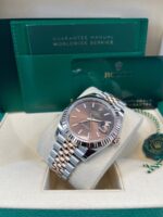 Rolex Datejust 41 Two-Tone Stainless Steel and Rose Gold/ Chocolate Index Dial/ Fluted Bezel/ Jubilee Bracelet (Ref#126331) - Image 5