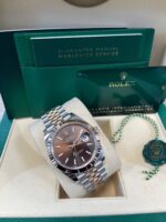 Rolex Datejust 41 Two-Tone Stainless Steel and Rose Gold/ Chocolate Index Dial/ Fluted Bezel/ Jubilee Bracelet (Ref#126331) - Image 6