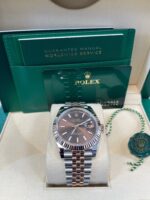 Rolex Datejust 41 Two-Tone Stainless Steel and Rose Gold/ Chocolate Index Dial/ Fluted Bezel/ Jubilee Bracelet (Ref#126331) - Image 2