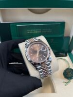 Rolex Datejust 41 Two-Tone Stainless Steel and Rose Gold/ Chocolate Index Dial/ Fluted Bezel/ Jubilee Bracelet (Ref#126331) - Image 9