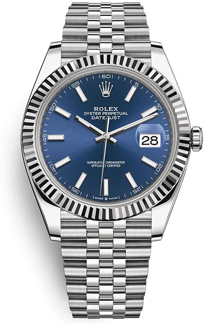 rolex-datejust-41-white-gold-and-steel-blue-index-jubilee-fluted-bezel-ref126334-144979.jpg Rolex Datejust 41 White Gold and Steel Blue Index Jubilee Fluted Bezel (Ref#126334) - Image 1