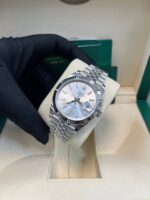 Rolex Datejust 41 White Gold and Steel Silver Index Fluted Bezel (Ref#126334) - Image 10