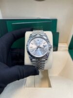 Rolex Datejust 41 White Gold and Steel Silver Index Fluted Bezel (Ref#126334) - Image 13