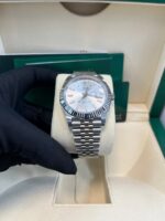 Rolex Datejust 41 White Gold and Steel Silver Index Fluted Bezel (Ref#126334) - Image 11