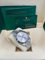 Rolex Datejust 41 White Gold and Steel Silver Index Fluted Bezel (Ref#126334) - Image 4